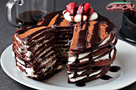 کیک شکلاتی پنکیک،آموزش کیک شکلاتی،شیرینی پزی