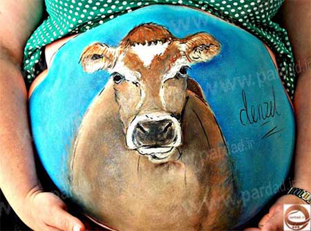 اخبار,اخبار گوناگون ,هنرمندی روی شکم خانمهای باردار