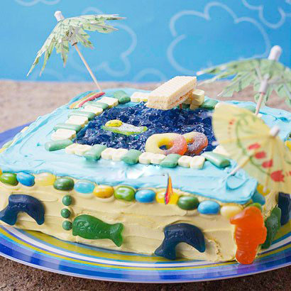 تزیین کیک تولد مستطیلی
