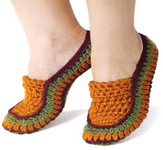 Crocheted-shoes