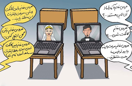 ازدواج اینترنتی, کاریکاتور ازدواج