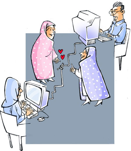 کاریکاتور ازدواج, طنز ازدواج اینترنتی