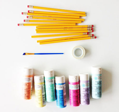 نحوه رنگ کردن مدادرنگی, رنگ کردن مدادهای ساده کودکان