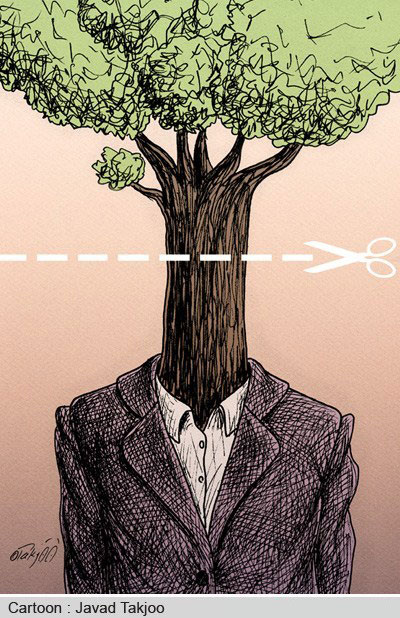 کاریکاتور باحال روز درختکاری, کاریکاتور مفهومی