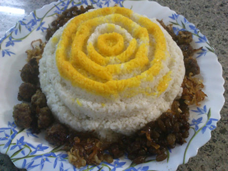 تزیین برنج,تزیین مجلسی برنج
